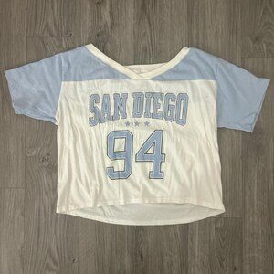 San Diego Chargers cropped jersey shirt